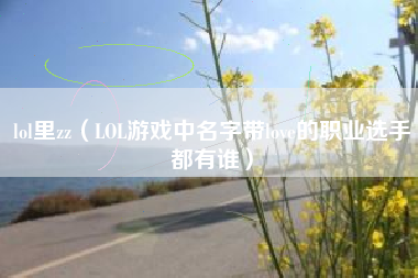 lol里zz（LOL游戏中名字带love的职业选手都有谁）