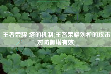 王者荣耀 塔的机制(王者荣耀刘禅的攻击对防御塔有效)