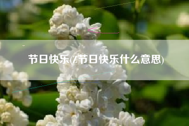 节日快乐(Z节日快乐什么意思)