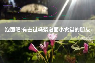 泡面吧(有去过畅聚泡面小食堂的朋友)