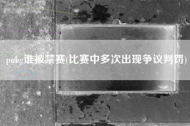 pubg谁被禁赛(比赛中多次出现争议判罚)