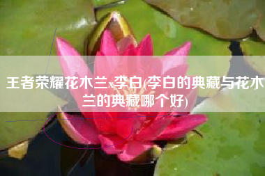 王者荣耀花木兰x李白(李白的典藏与花木兰的典藏哪个好)