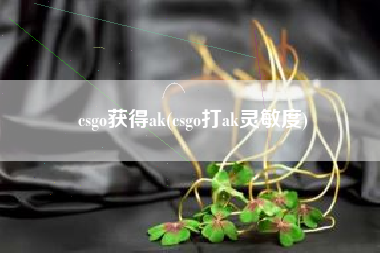 csgo获得ak(csgo打ak灵敏度)