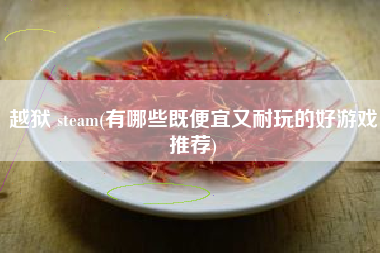 越狱 steam(有哪些既便宜又耐玩的好游戏推荐)