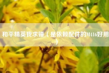 和平精英我求锤（是依赖配件的M416好用）