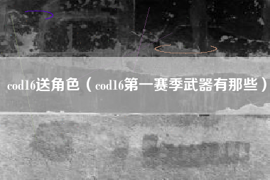 cod16送角色（cod16第一赛季武器有那些）