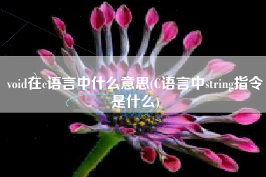 void在c语言中什么意思(C语言中string指令是什么)