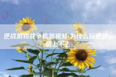 逆战游戏战争机器视频(为什么玩逆战fps值上不去)