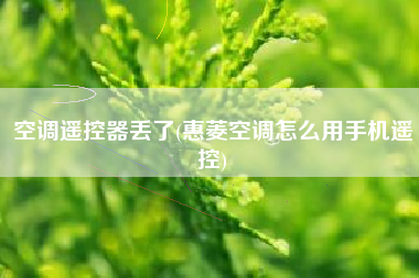 空调遥控器丢了(惠菱空调怎么用手机遥控)