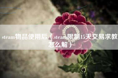 steam物品使用后（steam限制15天交易求教怎么解）