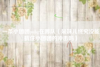 一条小团团pubg在哪队（呆妹儿终究没能抗住小团团的冲击吗）