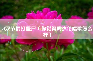 cf双节棍打僵尸（你觉得周杰伦唱歌怎么样）