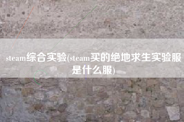 steam综合实验(steam买的绝地求生实验服是什么服)