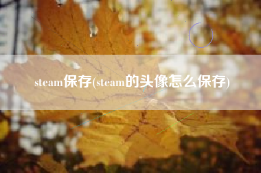 steam保存(steam的头像怎么保存)