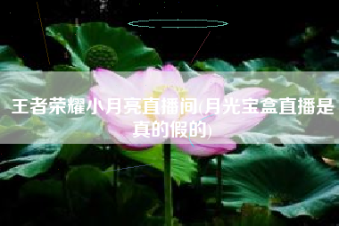 王者荣耀小月亮直播间(月光宝盒直播是真的假的)