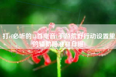 打cf必听的13首电音(手游荒野行动设置里的辅助瞄准和自瞄)