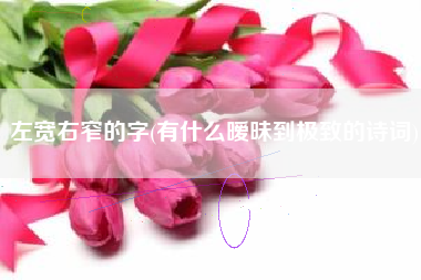 左宽右窄的字(有什么暧昧到极致的诗词)