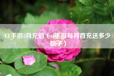 CF手游3月充值（cf手游每月首充送多少骰子）