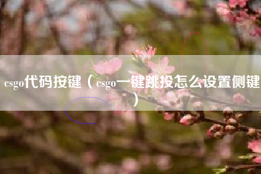 csgo代码按键（csgo一键跳投怎么设置侧键）