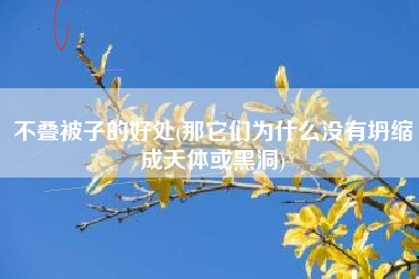 不叠被子的好处(那它们为什么没有坍缩成天体或黑洞)