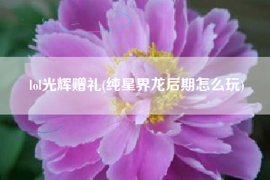 lol光辉赠礼(纯星界龙后期怎么玩)