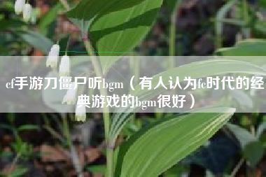 cf手游刀僵尸听bgm（有人认为fc时代的经典游戏的bgm很好）