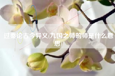 过秦论古今异义(九国之师的师是什么意思)