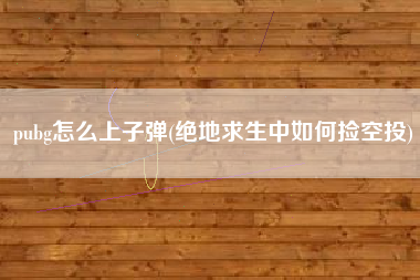 pubg怎么上子弹(绝地求生中如何捡空投)