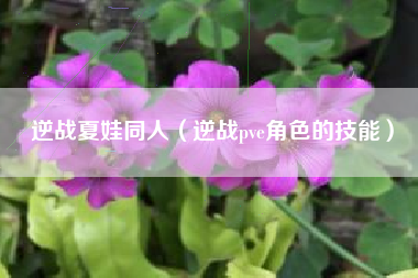 逆战夏娃同人（逆战pve角色的技能）