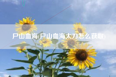 尸山血海(尸山血海太刀怎么获取)