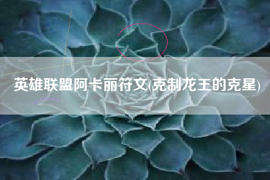 英雄联盟阿卡丽符文(克制龙王的克星)