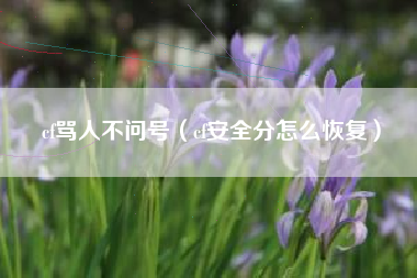 cf骂人不问号（cf安全分怎么恢复）