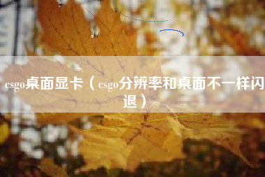 csgo桌面显卡（csgo分辨率和桌面不一样闪退）