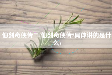 仙剑奇侠传二(仙剑奇侠传2具体讲的是什么)