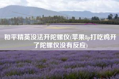 和平精英没法开陀螺仪(苹果8p打吃鸡开了陀螺仪没有反应)