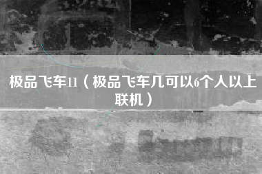 极品飞车11（极品飞车几可以6个人以上联机）