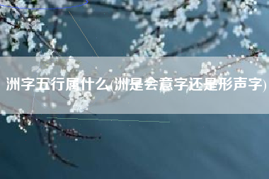 洲字五行属什么(洲是会意字还是形声字)