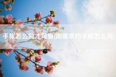 手帐怎么做才可爱(闺蜜条约手帐怎么写)