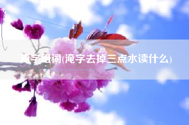 淹字组词(淹字去掉三点水读什么)