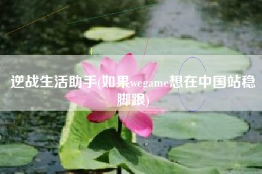 逆战生活助手(如果wegame想在中国站稳脚跟)