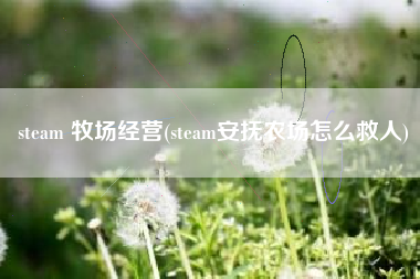 steam 牧场经营(steam安抚农场怎么救人)