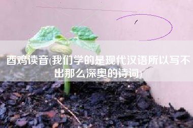 酉鸡读音(我们学的是现代汉语所以写不出那么深奥的诗词)