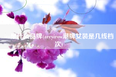 iro是什么品牌(areyirow潮牌女装是几线档次)