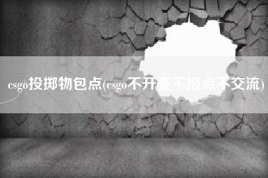 csgo投掷物包点(csgo不开麦不报点不交流)