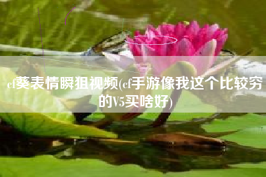 cf葵表情瞬狙视频(cf手游像我这个比较穷的V5买啥好)