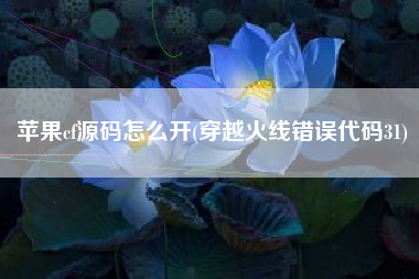 苹果cf源码怎么开(穿越火线错误代码31)