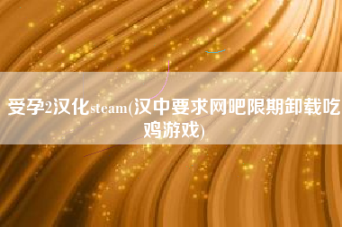 受孕2汉化steam(汉中要求网吧限期卸载吃鸡游戏)