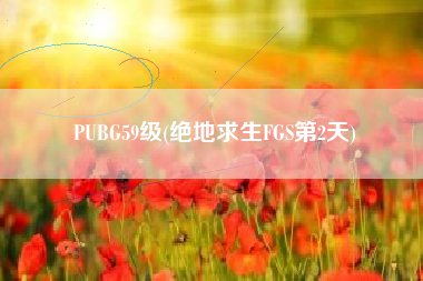 PUBG59级(绝地求生FGS第2天)