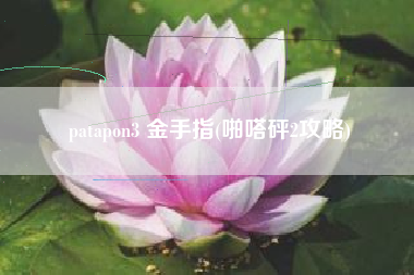 patapon3 金手指(啪嗒砰2攻略)