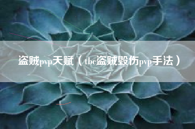 盗贼pvp天赋（tbc盗贼毁伤pvp手法）